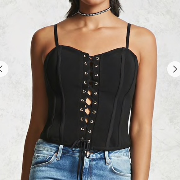 black corset top forever 21